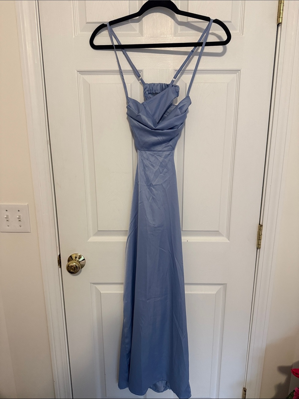 Amazon Light Blue Spaghetti-Strap Maxi Dress
